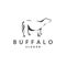 Minimalist Buffalo Logo Template Illustration Symbol