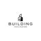 minimalist BUILDING office real estate Logo design
