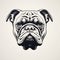 Minimalist Bulldog Head Illustration With Photographic Detail