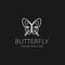Minimalist butterfly line logo concept