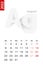 Minimalist calendar template for August 2022, vector calendar in English