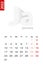 Minimalist calendar template for January 2022, vector calendar in English