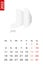 Minimalist calendar template for July 2022, vector calendar in English