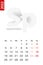 Minimalist calendar template for September 2022, vector calendar in English