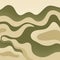 Minimalist Camouflage Waves: Organic Biomorphism In Khaki