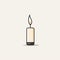 Minimalist Candle Vector Illustration - Black And Beige Design