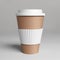 Minimalist Cardboard Coffee Cup for Takeout