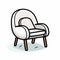 Minimalist Cartoon Arm Chair: Isolated 2d Game Art With Hand-drawn Animation