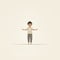 Minimalist Cartoon Boy In Yoga Pose By Alessandro Gottardo