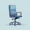 Minimalist Cartoon Office Chair On Light Background