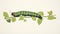 Minimalist Caterpillar Illustration In The Style Of Gary Hume