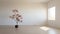 Minimalist Cherry Blossom Room With Subtle Colors And Realistic Staging