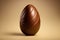 Minimalist chocolate egg for Easter. Generative AI