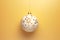 Minimalist Christmas Ball in style paper cut outs.Christmas background.