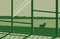 Minimalist city illustration, Dnipro river. Desktop background, wallpaper.  Green colors