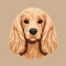 Minimalist Cocker Spaniel Emoji: Detailed Character Design In 8k Resolution