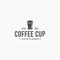 minimalist COFFEE CUP bottle drink logo design