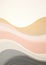 Minimalist collage of light abstract waves , lines, delicate colors, golden layer, minimalism, retro, on neutral