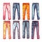 Minimalist Colorful Jeans Design Graphic