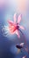 Minimalist Columbine Mobile Wallpaper: Elegant Flower On Blurred Background