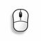 Minimalist Computer Mouse Icon Vector Illustration With Aerial View Style