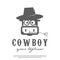 Minimalist cowboy vector logo