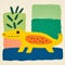 Minimalist Crocodile Illustration In Bright Colors
