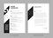 Minimalist CV resume and cover letter - black and white design