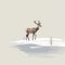 Minimalist Deer Illustration In The Style Of Edward Gorey And Oliver Jeffers