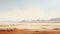 Minimalist Desert Landscape Painting By John Wilhelm