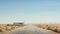 Minimalist Desert Road: Meticulous Photorealistic Illustration