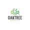 Minimalist design OAKTREE group green logo design