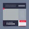 Minimalist design social media post and web banner template for digital marketing. Fashion sale template promotion