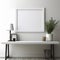 Minimalist Desk Picture Frame On White Wall