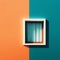 Minimalist detail of house facade with a window. Color contrast. AI generated