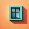 Minimalist detail of house facade with a window. Color contrast. AI generated