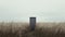 Minimalist Door In Grass Field: Surreal Juxtaposition And Moody Realism