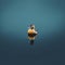Minimalist Duck Photography: Calm Blue Water, Dark Cyan And Amber, 8k Resolution