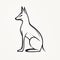 Minimalist Egyptian Fox Illustration With Caninecore Aesthetic