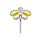 Minimalist elegant Dragonfly wings logo design