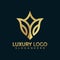 Minimalist Elegant Royal Shiled logo, Gold Luxury modern logos Designs Vector