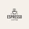 minimalist ESPRESSO COFFEE wifi cafe logo design