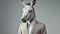 Minimalist Fashion Portrait Of Donkey