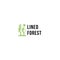 Minimalist flat simple Lined Forest logo design