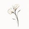 Minimalist Floral Art: Calla Lily With Delicate Brush Strokes
