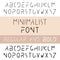 Minimalist Font Bold And Regular. Minimalism Style Sans Serif