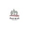 Minimalist Forest Logo With Two Trees