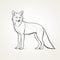 Minimalist Fox Sketch With Meticulous Line Work And Exaggerated Poses
