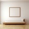 Minimalist Futon Portrait Picture Frame On Blank Wall