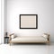 Minimalist Futon Portrait Picture Frame On White Wall